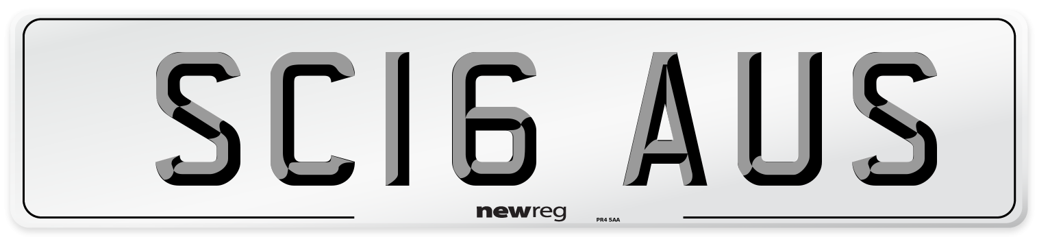 SC16 AUS Number Plate from New Reg